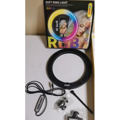 Lampa circulara profesionala LED Ring Light RGB Andowl Q MG34 diametru 26 cm