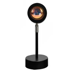 Lampa cu lupa videografie si telecomanda efecte Sunset multicolor cu telecomanda