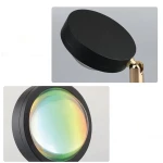 Lampa cu lupa videografie si telecomanda efecte Sunset multicolor cu telecomanda