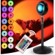 Lampa cu lupa videografie si telecomanda efecte Sunset multicolor cu telecomanda