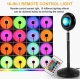 Lampa cu lupa videografie si telecomanda efecte Sunset multicolor cu telecomanda