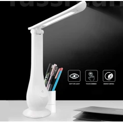 Lampa de birou LED cu acumulator si control tactil brat mobil 180 trei trepte de lumina cu diferite puteri