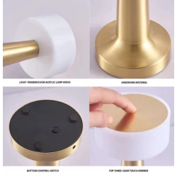 Lampa de birou portabila Gold Q-TL145