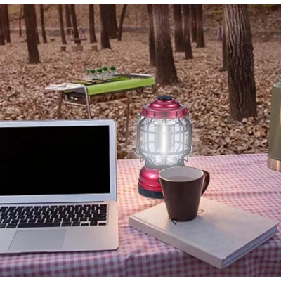 Lampa de camping ZJ-1990T cu incarcare solara in capat