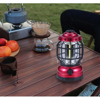 Lampa de camping ZJ-1990T cu incarcare solara in capat