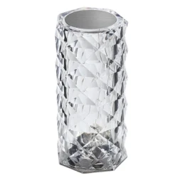 Lampa de masa decorativa cu LED tip "Crystal" ALB CALD