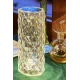 Lampa de masa decorativa cu LED tip "Crystal" ALB CALD