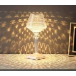 Lampa de masa decorativa LED tip cristal Andowl Q LED1633 transparenta