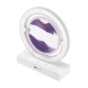 Lampa decorativa pentru birou cu LED multicolor tip tablou cu nisip miscator 3D clepsidra rotativa
