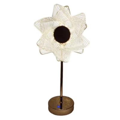 Lampa decorativa Sun Flower Auriu Lumina Calda Rece