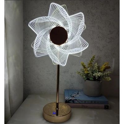 Lampa decorativa Sun Flower Auriu Lumina Calda Rece