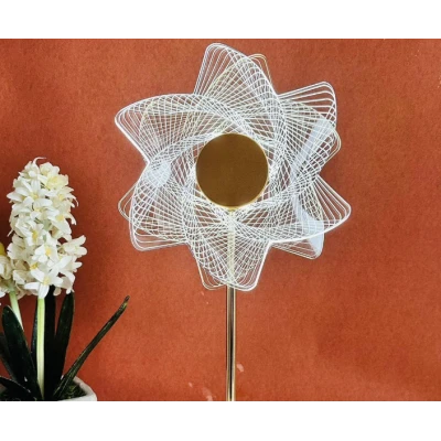 Lampa decorativa Sun Flower Auriu Lumina Calda Rece