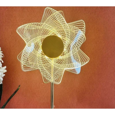 Lampa decorativa Sun Flower Auriu Lumina Calda Rece
