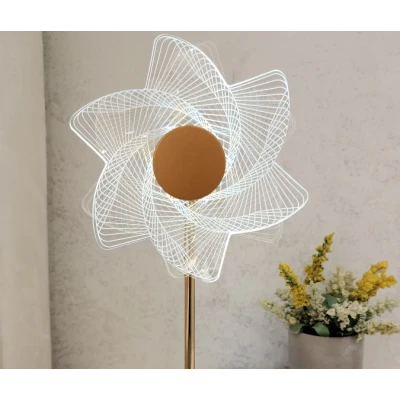 Lampa decorativa Sun Flower Auriu Lumina Calda Rece