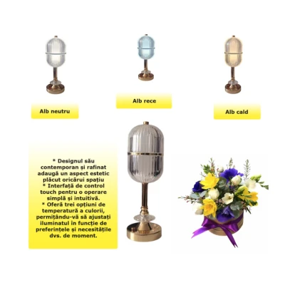 Lampa LED 22 decorativa lumina ambientala control touch 3 temperaturi de culoare