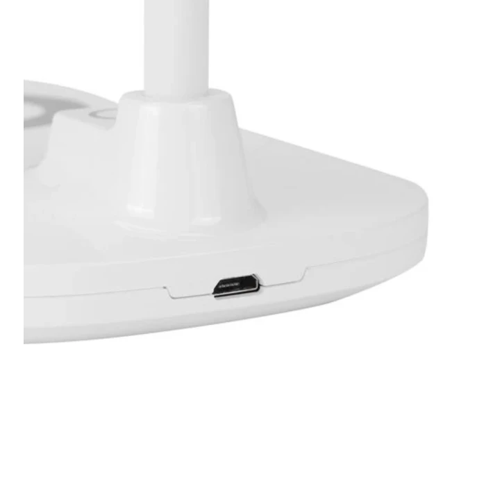 Lampă LED de birou MDHL, cu încărcare wireless 10 W, albă – detalii