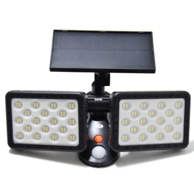 Lampa LED dubla W770A de perete cu panou solar 144 LED