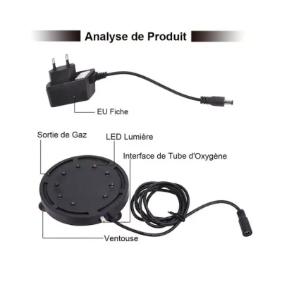 Lampa LED pentru acvariu Andowl Q TL50 cu bule iluminare RGB