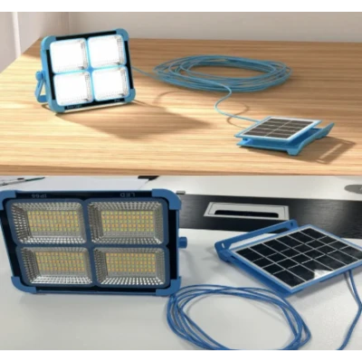 Lampa LED Solara reincarcabila portabila si impermeabila cu Panou detasabil