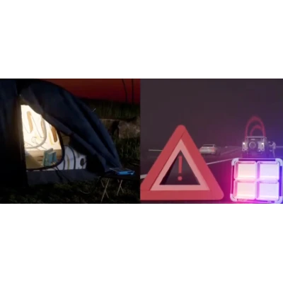 Lampa LED Solara reincarcabila portabila si impermeabila cu Panou detasabil