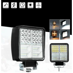 Lampa Led Stroboscopica Bicolor Alb si Galben 108W Proiector 12V / 24V