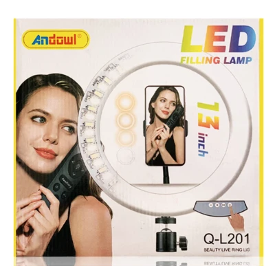 Lampa Ring Light 13 inch 3200k-5600k cu telecomanda Andowl Q L201