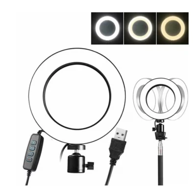 Lampa Ring Light LED 8" Circulara cu Lumina rece / naturala / calda