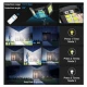 Lampa solara 30w  tripla de perete cu senzor de lumina si miscare cu telecomanda IP65