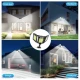 Lampa solara 30w  tripla de perete cu senzor de lumina si miscare cu telecomanda IP65