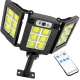 Lampa solara 30w tripla de perete cu senzor de lumina si miscare cu telecomanda