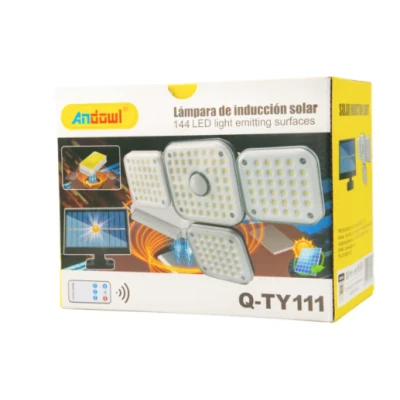 Lampa solara Andowl Q TY111 6500K cu 4 casete si senzor miscare