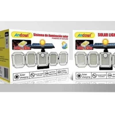 Lampa solara Andowl Q TY300 cu 5 casete 300 LED pentru exterior