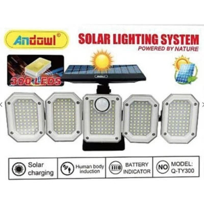 Lampa solara Andowl Q TY300 cu 5 casete si 300 LED