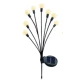 Lampa solara cu 6 Bulbi ALB CALD de gradina tip licurici