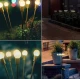 Lampa solara cu 6 Bulbi ALB CALD de gradina tip licurici