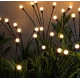 Lampa solara cu 6 Bulbi ALB CALD de gradina tip licurici