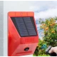 Lampa solara cu alarma pentru protectie cu senzor de miscare telecomanda rosie