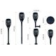 UB LAMPA SOLARA CU EFECT DE FLACARA PENTRU GRADINA SAU CASA 78 CM