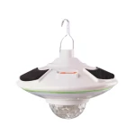 Lampa solara cu LED alb rece si glob rotativ disco 21 cm HB5509
