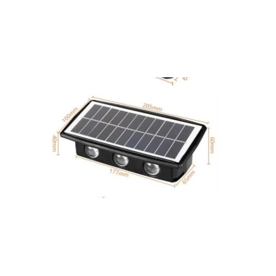 Lampa solara de perete 6 LED lumina calda