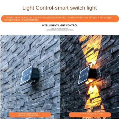 Lampa solara de perete 6 LED lumina calda