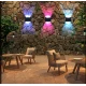 Lampa solara de perete 6 LED lumina RGB multicolora