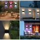 Lampa solara de perete 6 LED lumina RGB multicolora