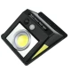 Lampa solara de perete cu leduri laterale lupa si senzor de miscare si lumina CL 2566A