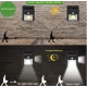 Lampa solara de perete cu leduri laterale lupa si senzor de miscare si lumina CL 2566A