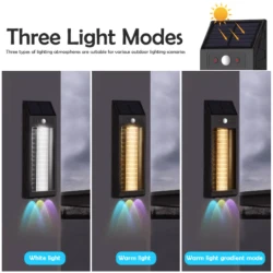 Lampa solara de perete de 18W model HW 668 2 neagra cu carlig