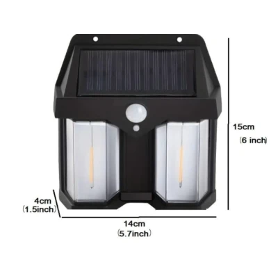 Lampa solara de perete dubla CB 228 AX cu senzor de miscare