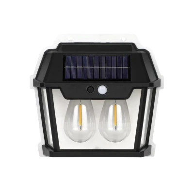 Lampa solara de perete HW 999-2W cu led inductie si senzor miscare