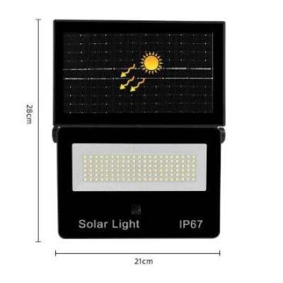 Lampa solara de perete IP67 cu 126 LED pentru exterior CB LD180 126