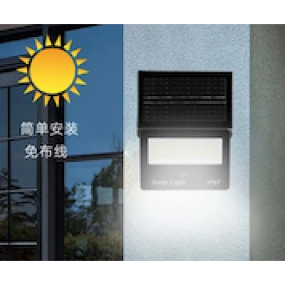 Lampa solara de perete IP67 cu 126 LED pentru exterior CB LD180 126